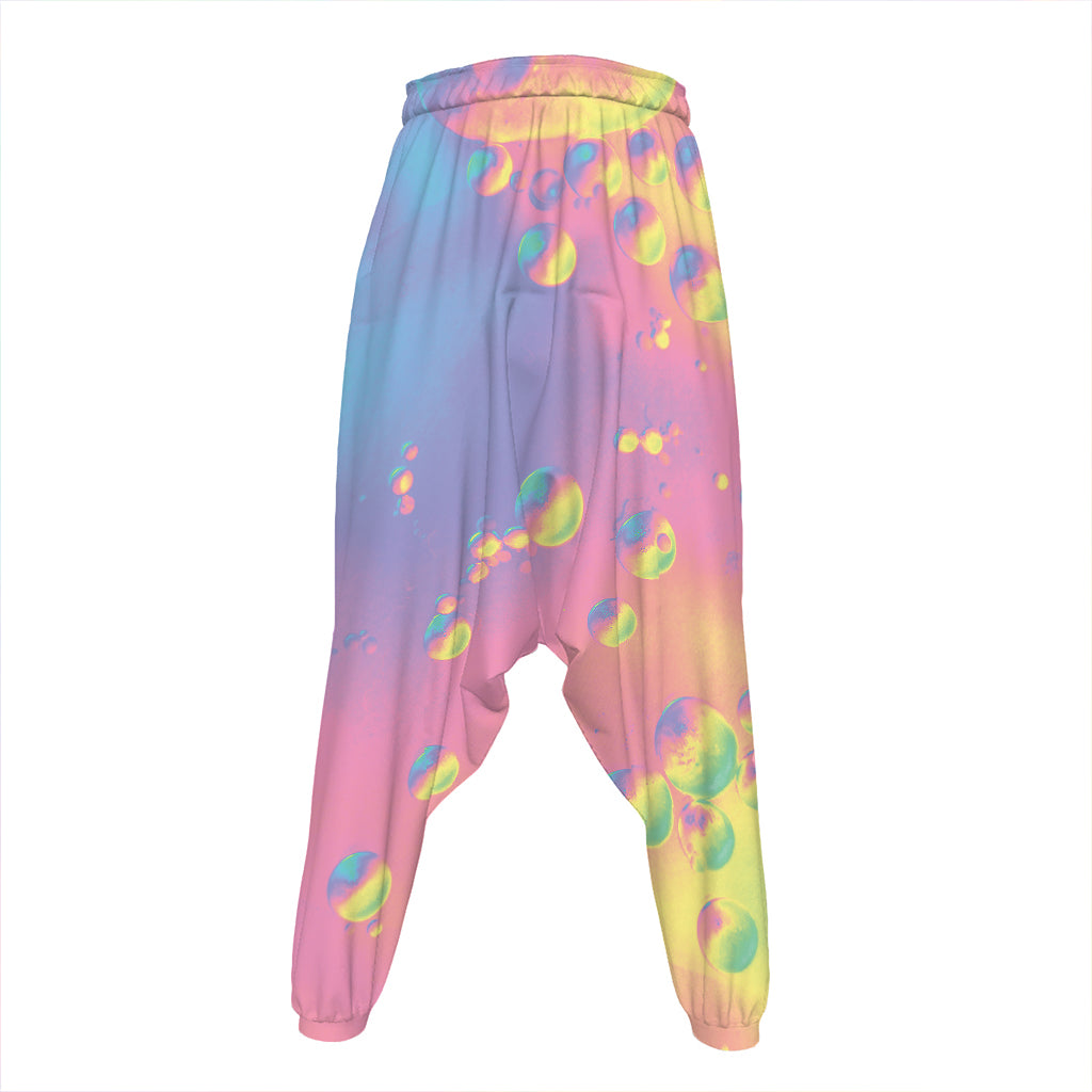 Pastel Acid Melt Print Hammer Pants