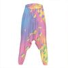 Pastel Acid Melt Print Hammer Pants