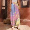 Pastel Acid Melt Print Harem Pants