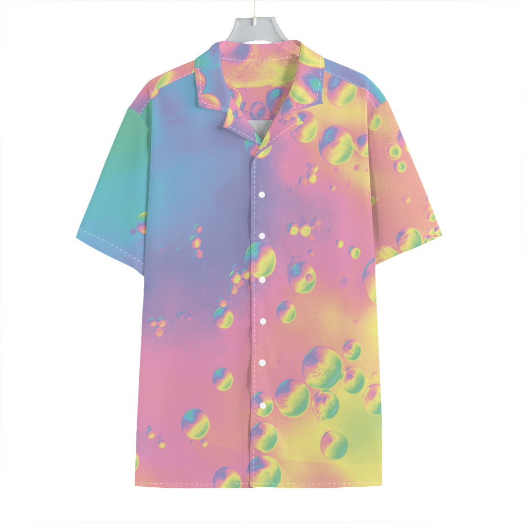 Pastel Acid Melt Print Hawaiian Shirt