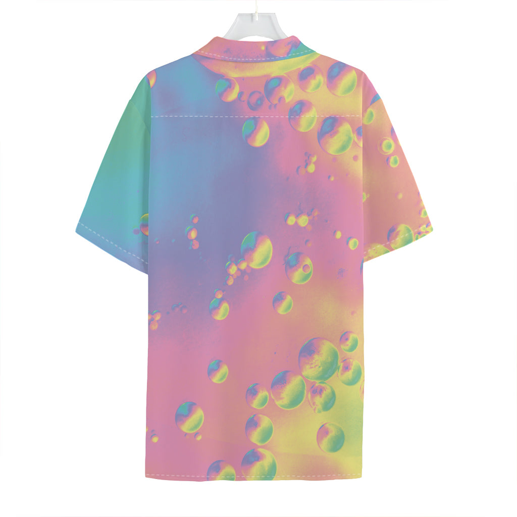 Pastel Acid Melt Print Hawaiian Shirt