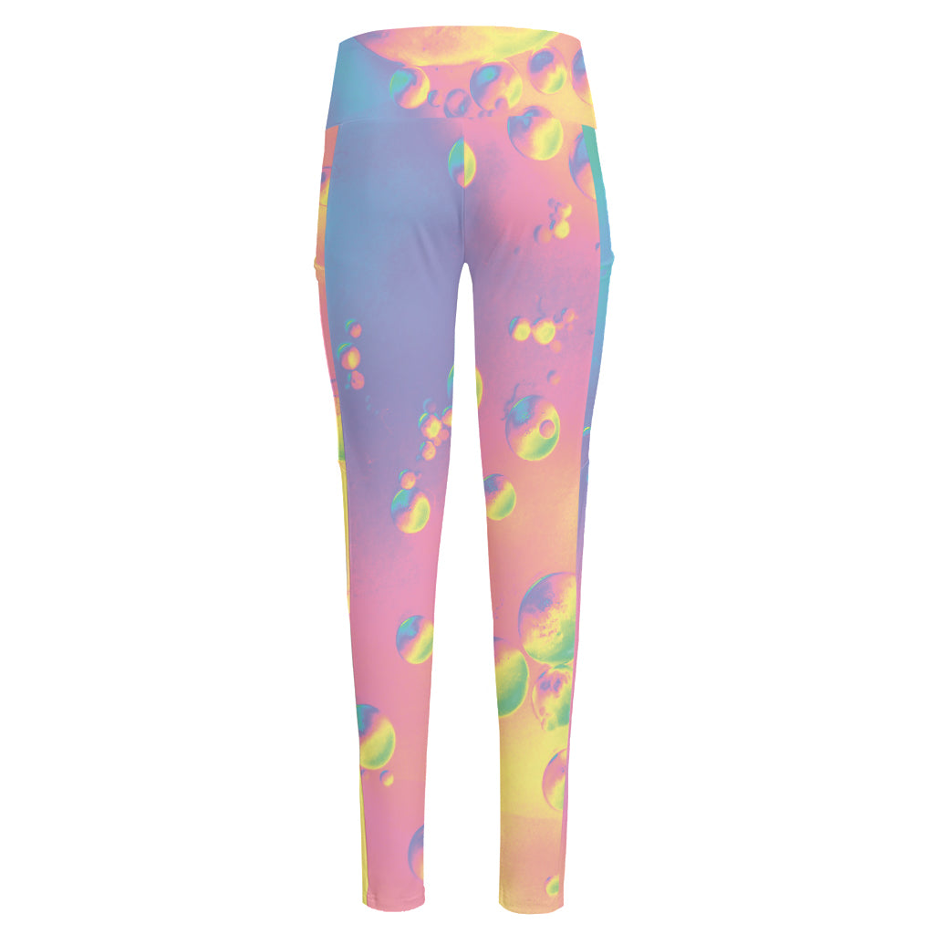 Pastel Acid Melt Print High-Waisted Pocket Leggings