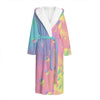 Pastel Acid Melt Print Hooded Bathrobe