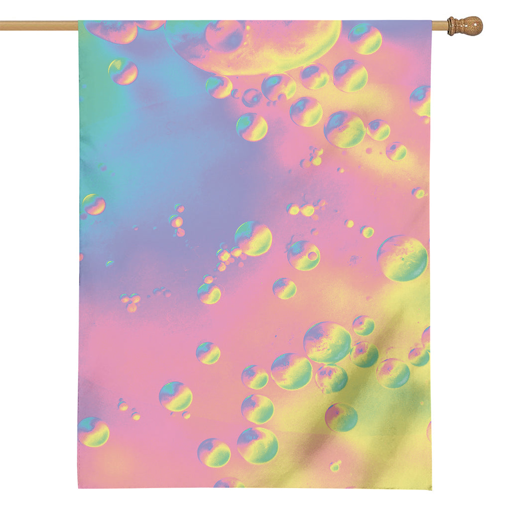 Pastel Acid Melt Print House Flag