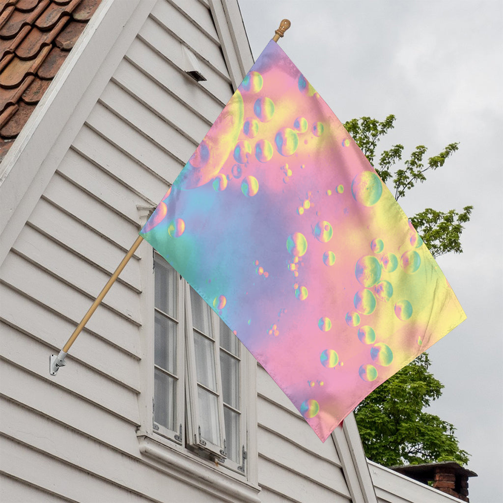 Pastel Acid Melt Print House Flag