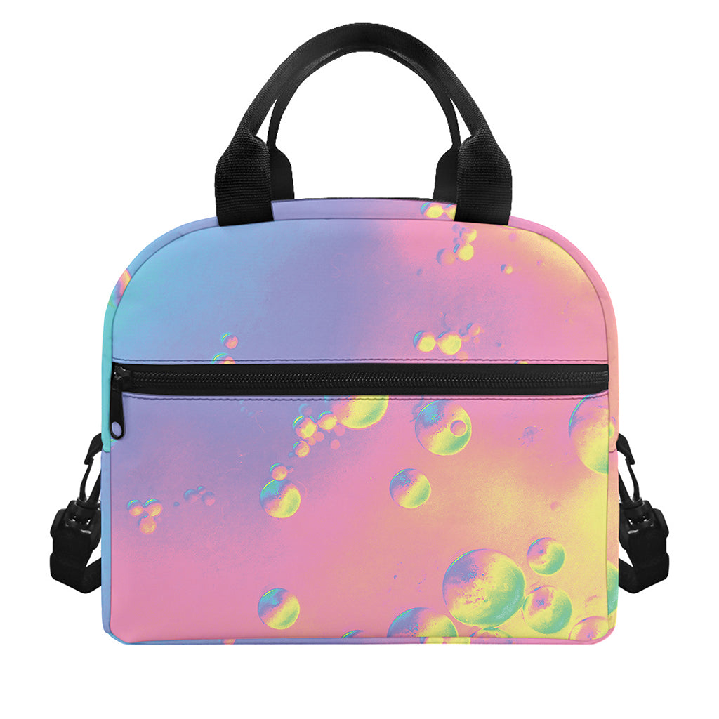 Pastel Acid Melt Print Insulated Lunch Bag