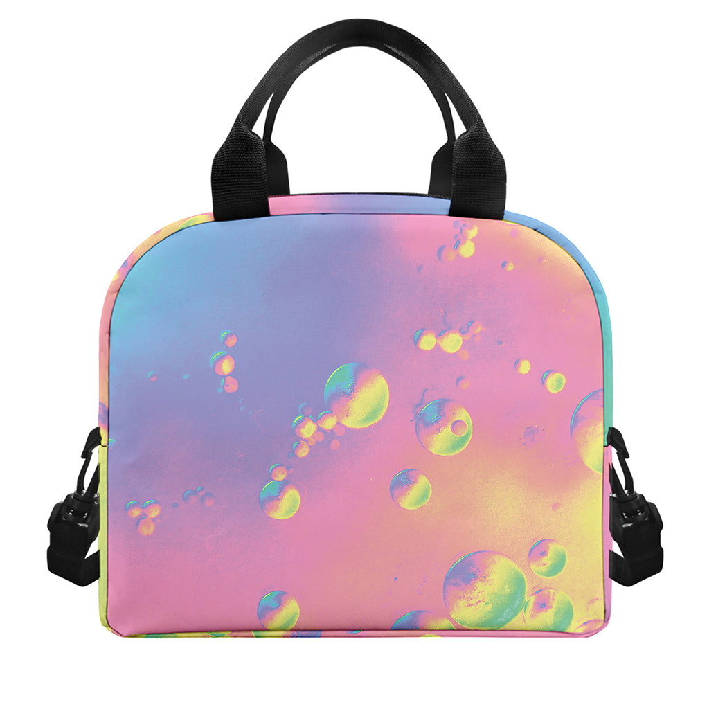 Pastel Acid Melt Print Insulated Lunch Bag