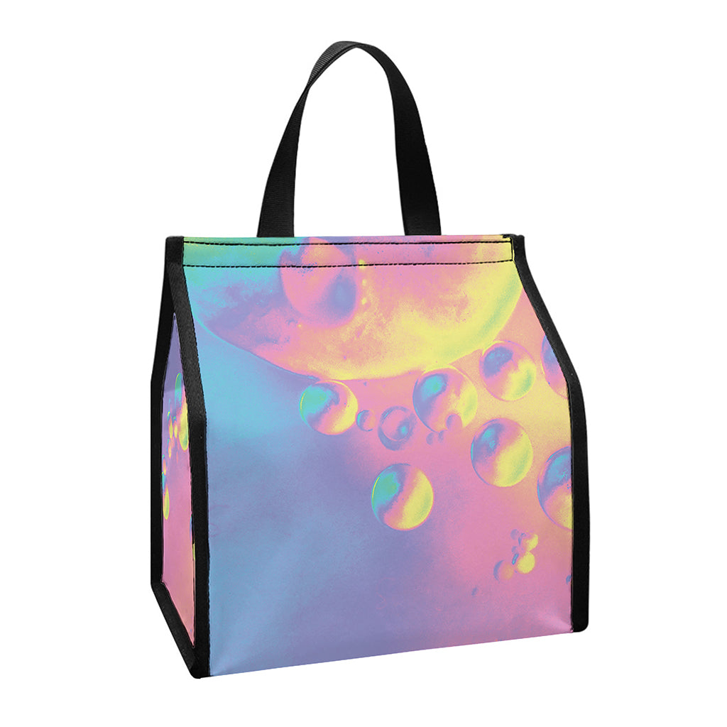 Pastel Acid Melt Print Insulated Lunch Tote