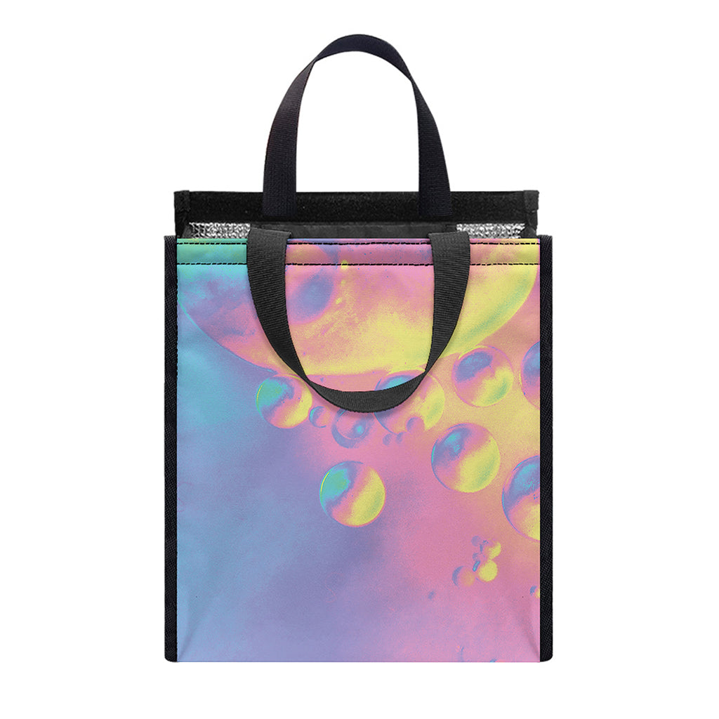 Pastel Acid Melt Print Insulated Lunch Tote