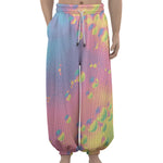 Pastel Acid Melt Print Lantern Pants