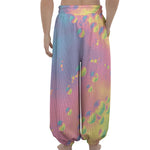 Pastel Acid Melt Print Lantern Pants