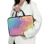 Pastel Acid Melt Print Laptop Sleeve With Handle