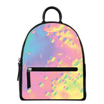 Pastel Acid Melt Print Leather Backpack