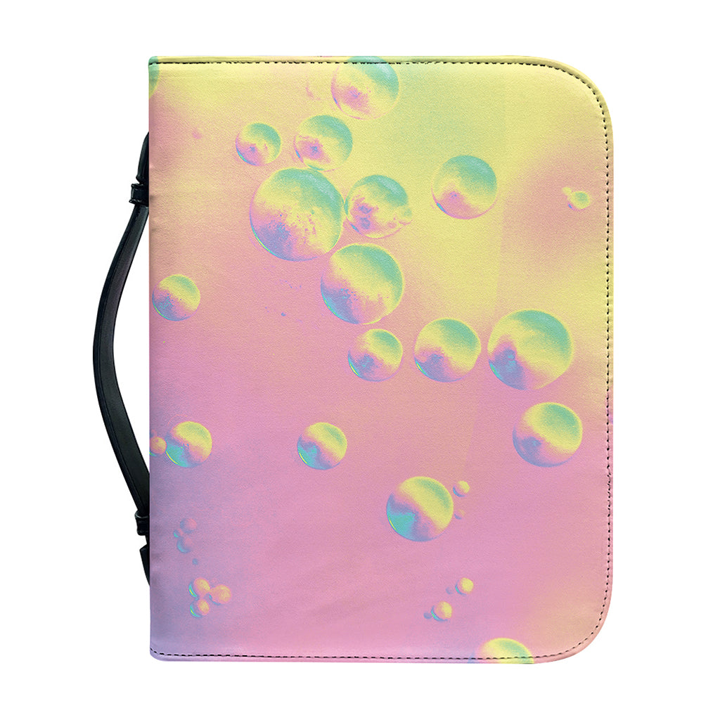 Pastel Acid Melt Print Leather Bible Cover