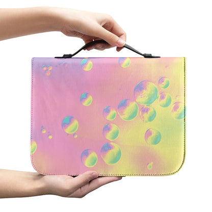 Pastel Acid Melt Print Leather Bible Cover