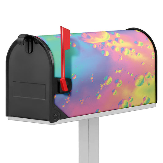 Pastel Acid Melt Print Mailbox Cover