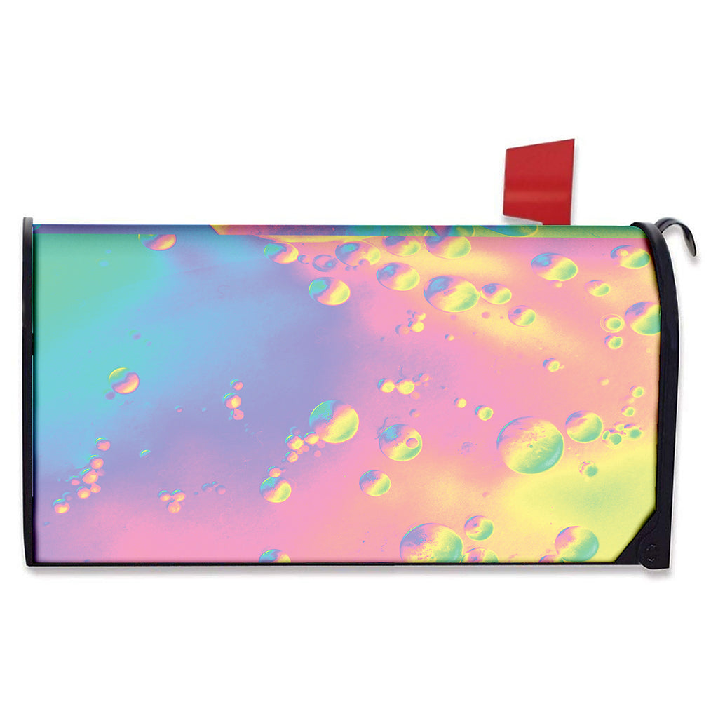Pastel Acid Melt Print Mailbox Cover