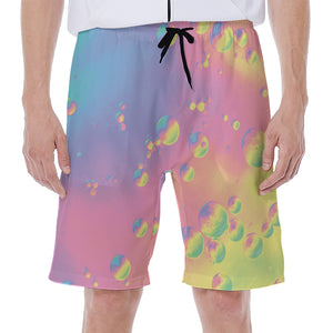 Pastel Acid Melt Print Men's Beach Shorts