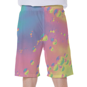 Pastel Acid Melt Print Men's Beach Shorts