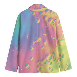 Pastel Acid Melt Print Men's Blazer