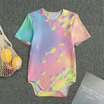 Pastel Acid Melt Print Men's Bodysuit