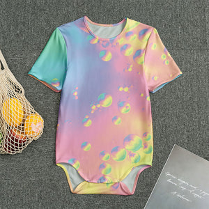 Pastel Acid Melt Print Men's Bodysuit