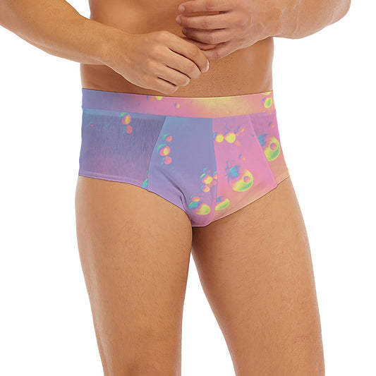 Pastel Acid Melt Print Men's Briefs