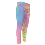 Pastel Acid Melt Print Men's Compression Pants