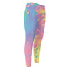 Pastel Acid Melt Print Men's Compression Pants