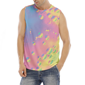 Pastel Acid Melt Print Men's Fitness Tank Top