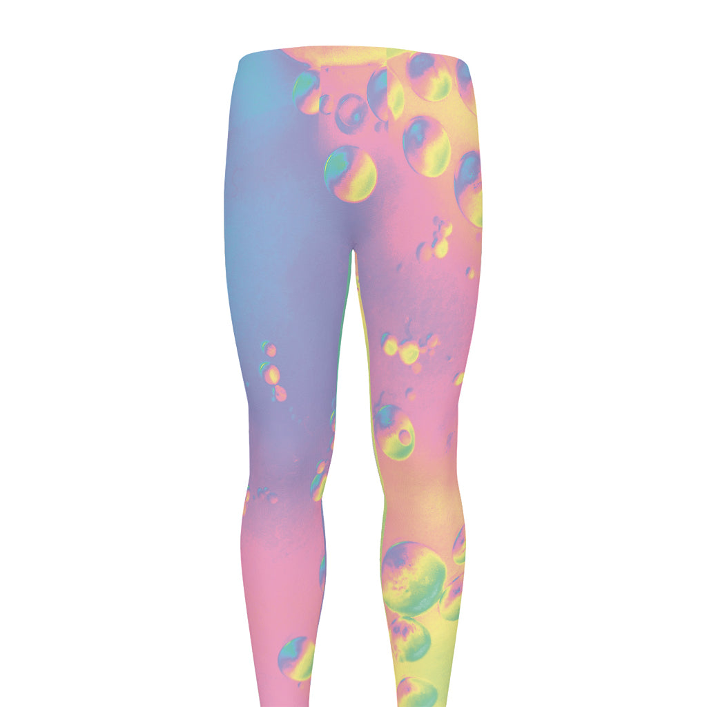 Pastel Acid Melt Print Men's leggings