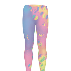 Pastel Acid Melt Print Men's leggings