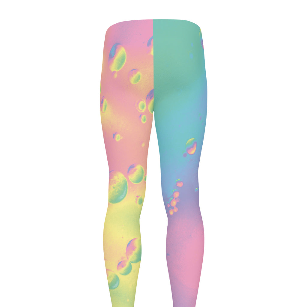 Pastel Acid Melt Print Men's leggings