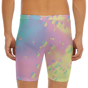 Pastel Acid Melt Print Men's Long Boxer Briefs