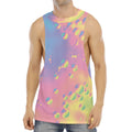 Pastel Acid Melt Print Men's Muscle Tank Top