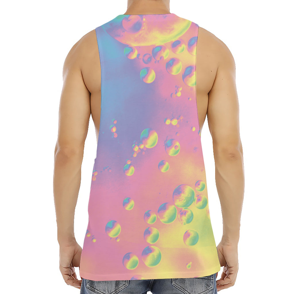 Pastel Acid Melt Print Men's Muscle Tank Top