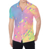 Pastel Acid Melt Print Men's Shirt