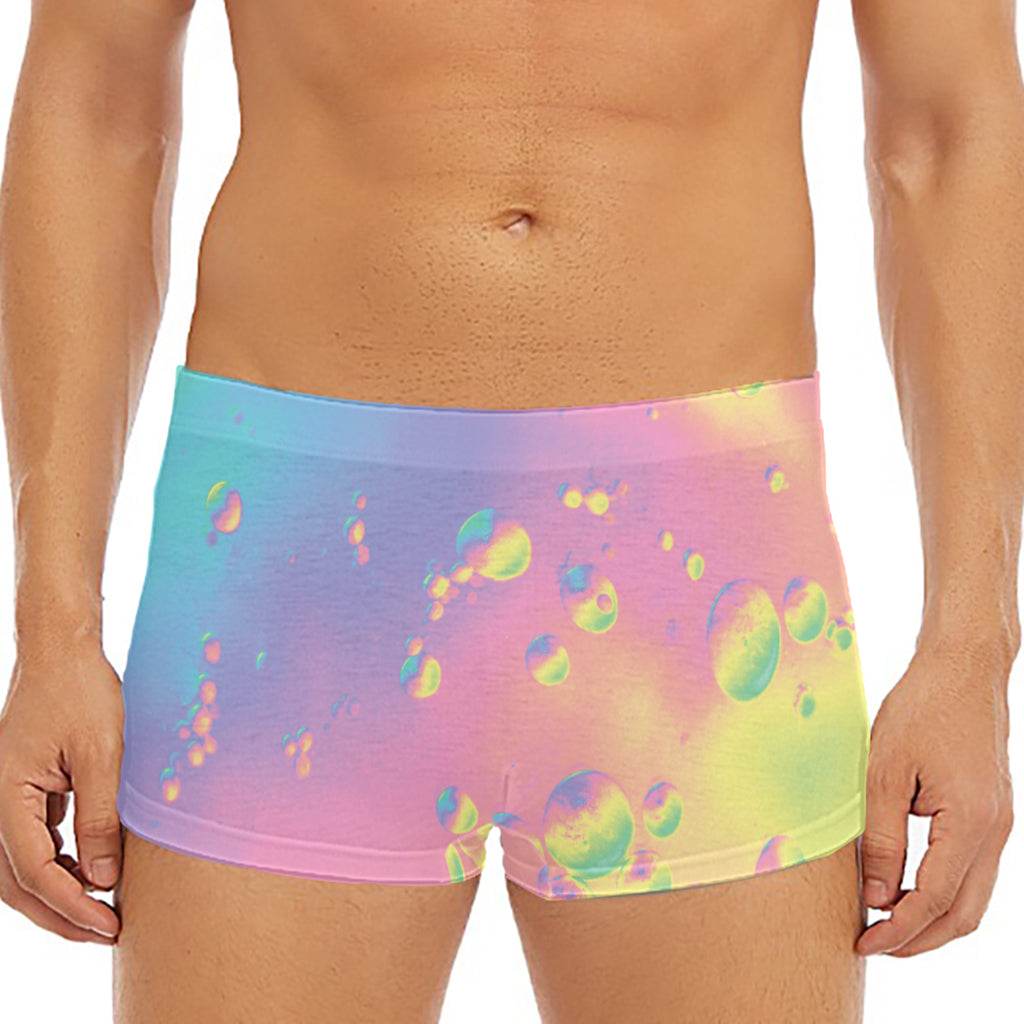Pastel Acid Melt Print Men's Short Boxer Briefs