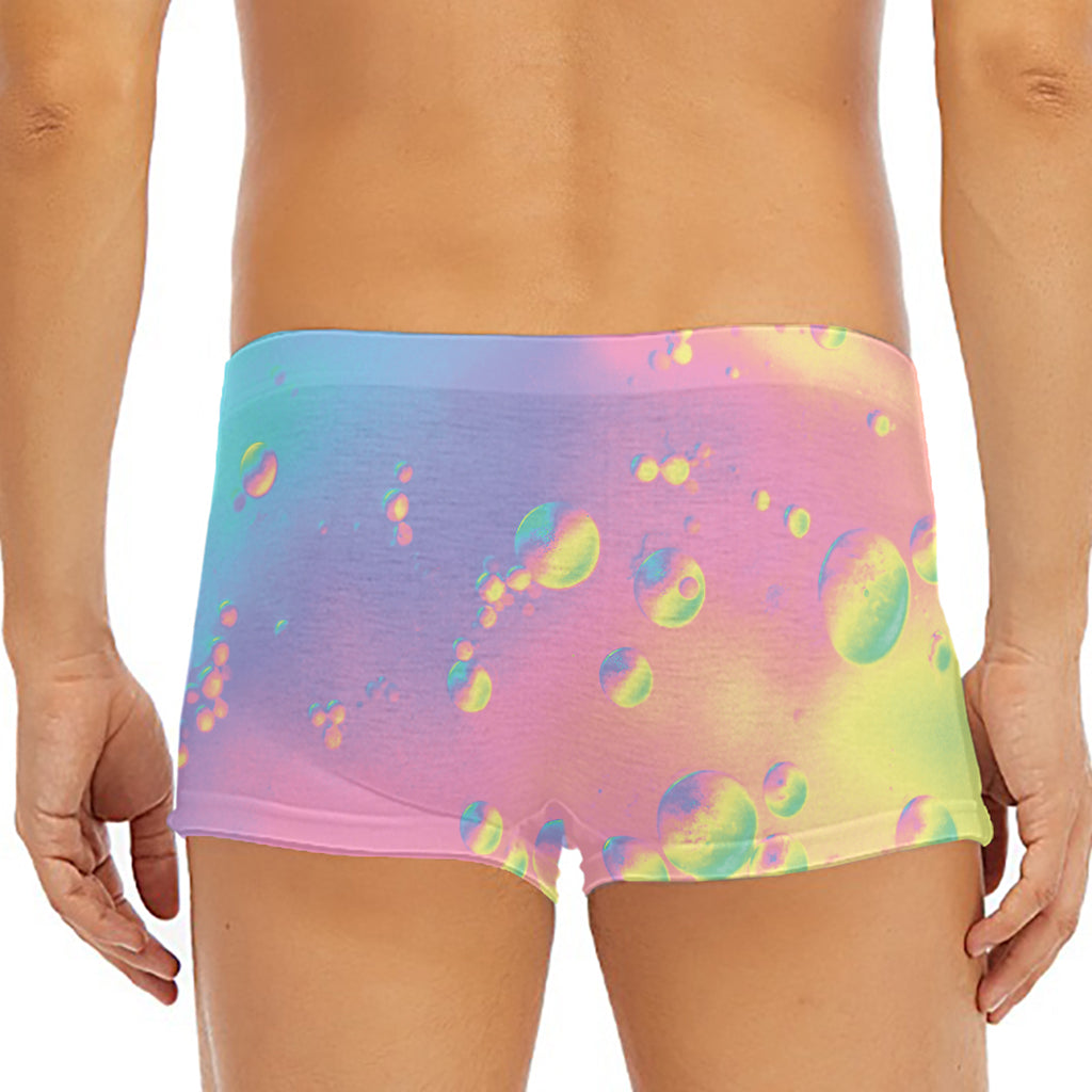 Pastel Acid Melt Print Men's Short Boxer Briefs