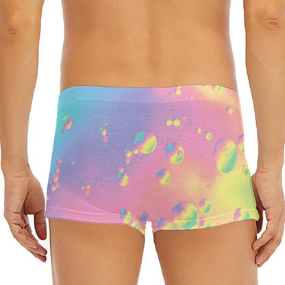 Pastel Acid Melt Print Men's Short Boxer Briefs