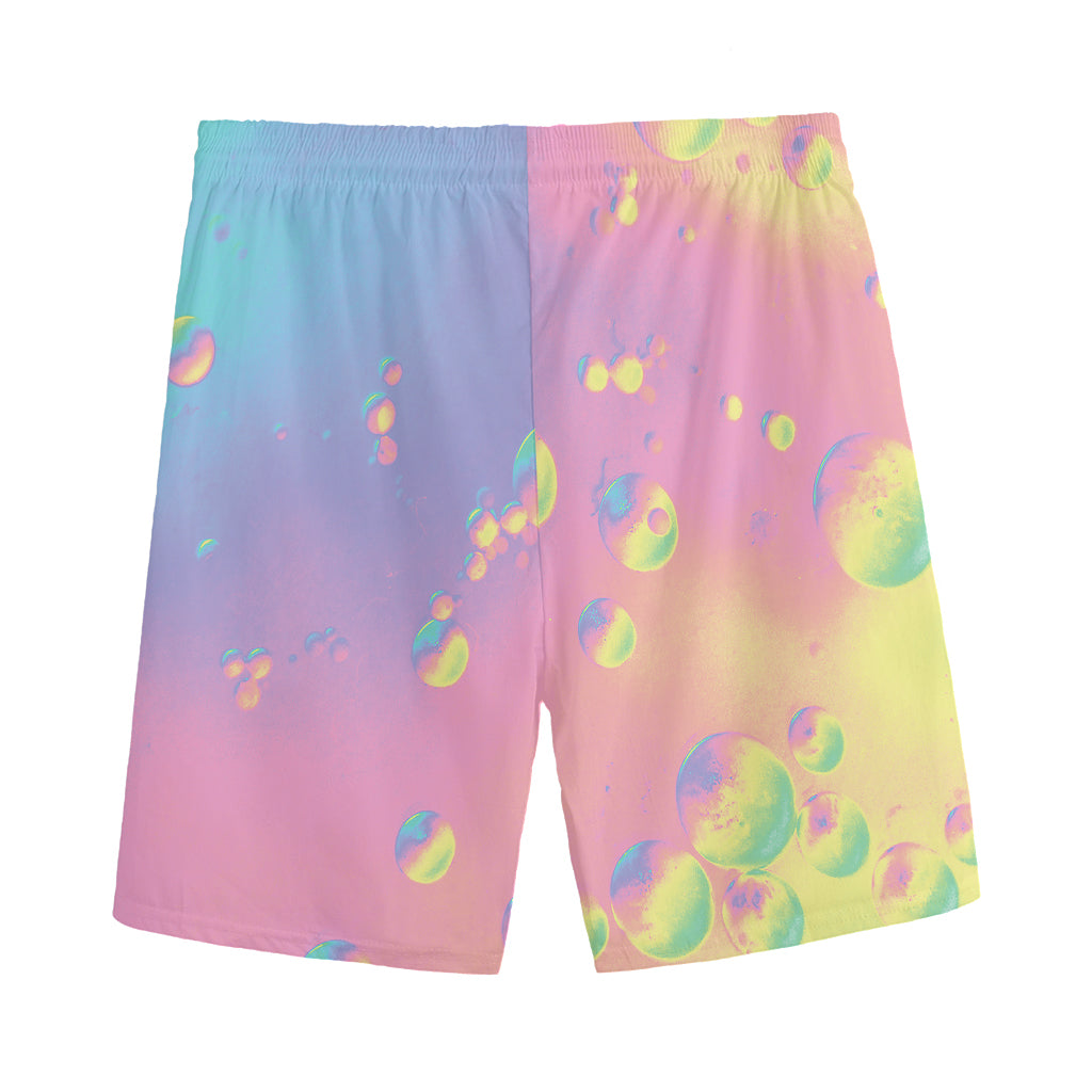 Pastel Acid Melt Print Men's Sports Shorts