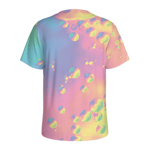 Pastel Acid Melt Print Men's Sports T-Shirt