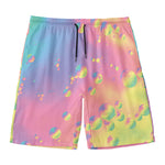 Pastel Acid Melt Print Men's Swim Trunks