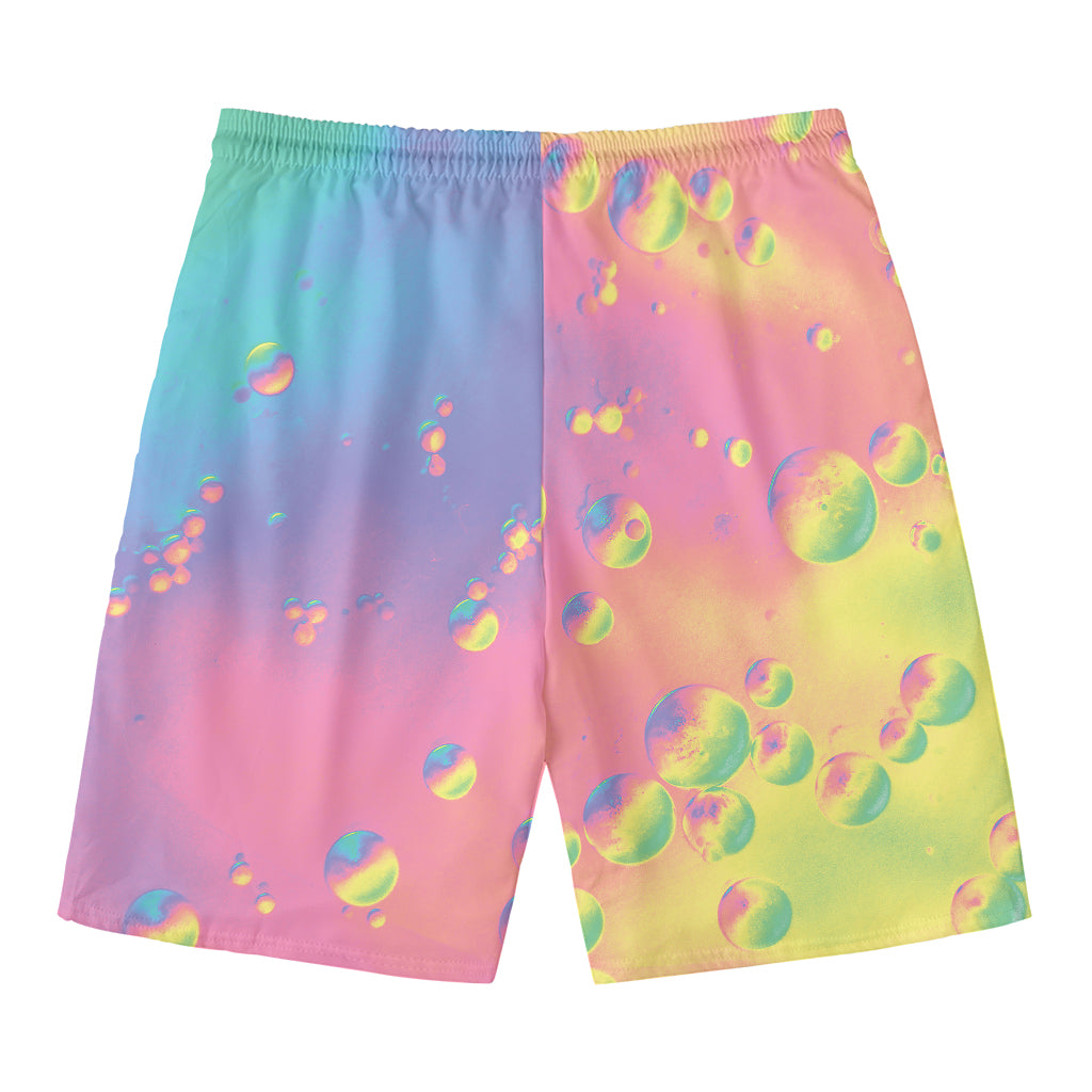 Pastel Acid Melt Print Men's Swim Trunks