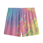 Pastel Acid Melt Print Mesh Shorts