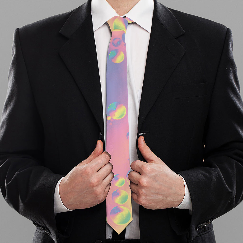 Pastel Acid Melt Print Necktie