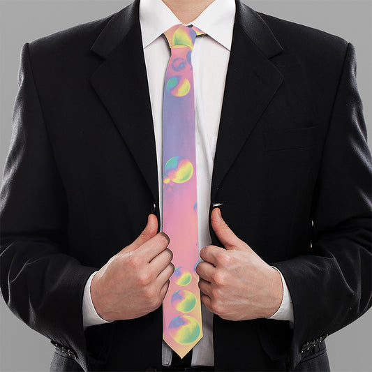 Pastel Acid Melt Print Necktie