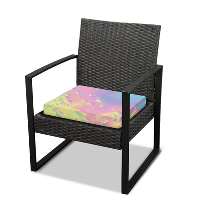 Pastel Acid Melt Print Outdoor Seat Cushion Cover