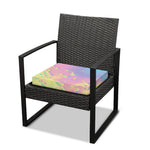 Pastel Acid Melt Print Outdoor Seat Cushion Cover
