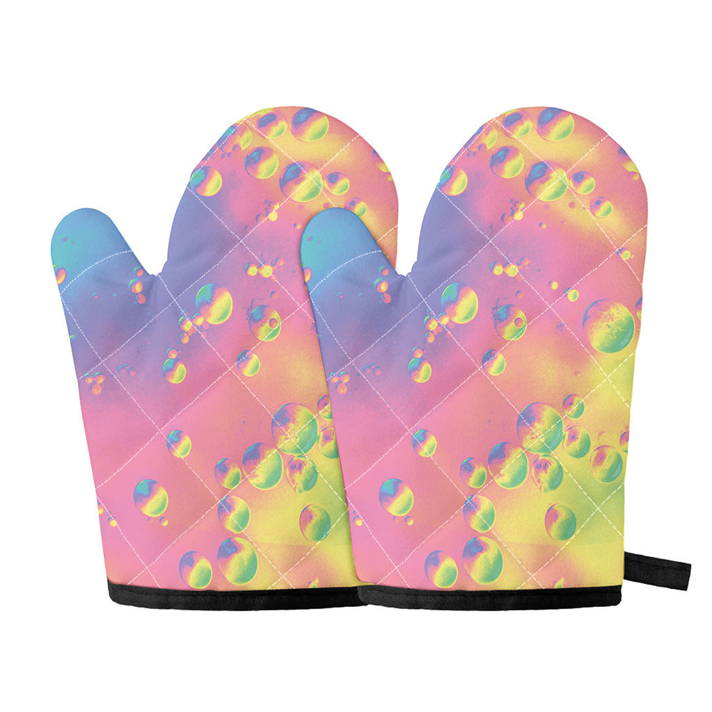 Pastel Acid Melt Print Oven Mitts